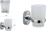 Porta Spazzolini Dentifricio Bicchiere Vetro Satinato Parete Bagno Ovale 52007 Casa, arredamento e bricolage > Accessori Bagno > Set da Bagno Trade Shop italia - Napoli, Commerciovirtuoso.it