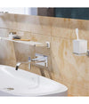 Porta Spazzolini Dentifricio Con Bicchiere Vetro Parete Arredo Bagno Cubo 87213