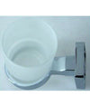 Porta Spazzolino Dentifricio Bicchiere Vetro Satinato Parete Muro Bagno 52201a