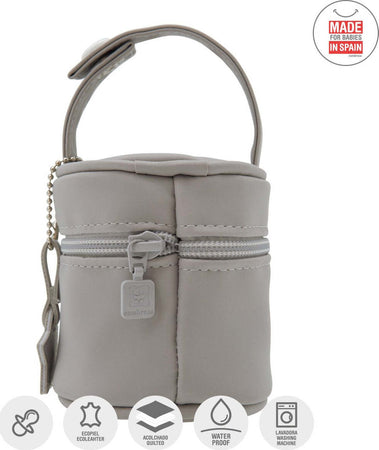 Porta Succhietto Mate Grigio 8.5X8.5X11 Cm Prima infanzia/Succhietti e massaggiagengive/Porta succhietto La Casa Del Bebè - Napoli, Commerciovirtuoso.it
