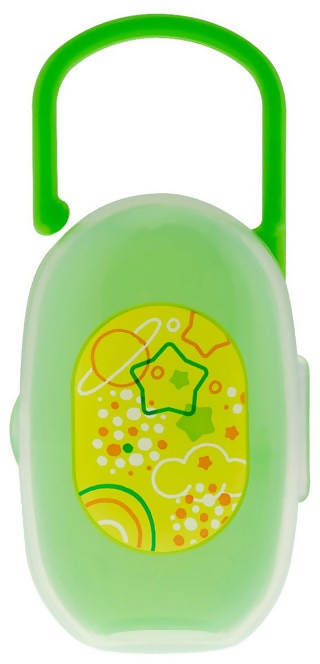 Porta Succhietto Verde Chicco Made in Italy Garantisce Igiene E Praticità Con Manico per Aggancio Può Contenere 2 Succhietti
