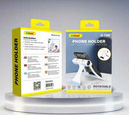Porta Telefono Tablet Stand Da Scrivania Antiscivolo Rotazione Di 150? Q-t95 Elettronica/Cellulari e accessori/Accessori/Supporti Trade Shop italia - Napoli, Commerciovirtuoso.it