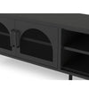 Porta tv Diora in metallo con 2 ante e 2 vani a giorno colore nero