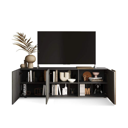 Porta TV Sabry 3 ante titanio rovere mercure