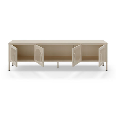 Porta tv Tayra in metallo 4 ante 180 cm. colore crema