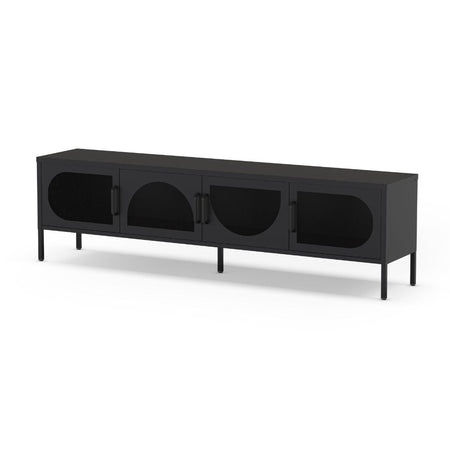 Porta tv Tayra in metallo 4 ante 180 cm. colore nero