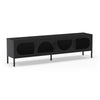 Porta tv Tayra in metallo 4 ante 180 cm. colore nero