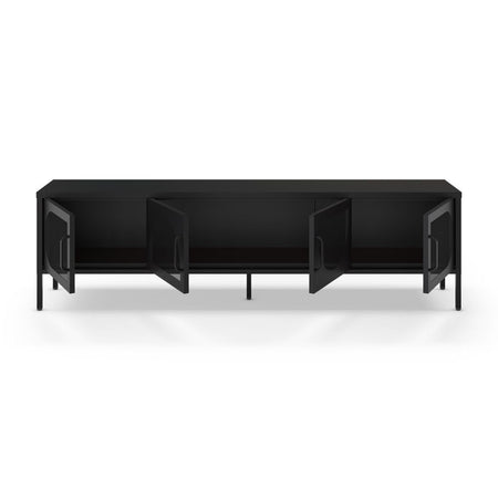 Porta tv Tayra in metallo 4 ante 180 cm. colore nero