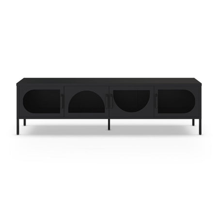 Porta tv Tayra in metallo 4 ante 180 cm. colore nero