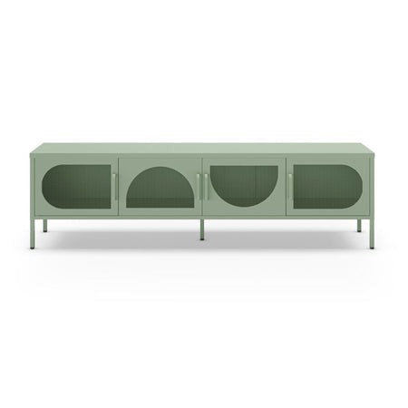 Porta tv Tayra in metallo 4 ante 180 cm. colore verde menta