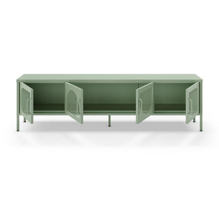 Porta tv Tayra in metallo 4 ante 180 cm. colore verde menta
