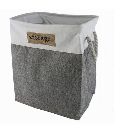 Portabiancheria In Tessuto Manici Sacca Riporre Vestiti Sporchi 35x25x40cm 10627