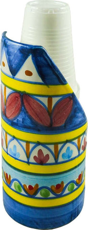 Portabicchiere in Ceramica Vietri  Geometrico Eco LARGH 8 H 18 CERAMICA VIETRI Casa e cucina/Organizzazione interni/Contenitori e barattoli da cucina/Portaoggetti e supporti/Portatazze Led Mall Home - Napoli, Commerciovirtuoso.it