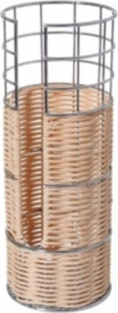 Portabicchieri-Porta-Bicchieri-Singolo-In-Metallo-E-Rattan-Vimini-1-Scomparto