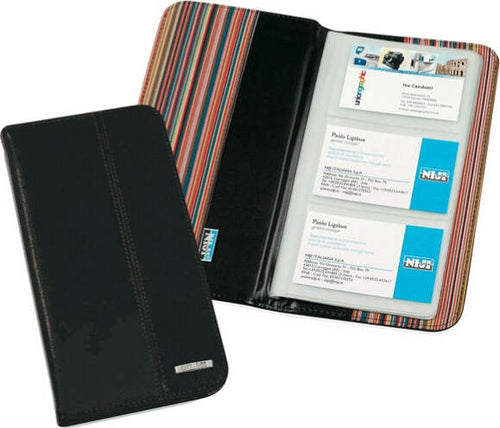 Portabiglietti da visita Professional - similpelle - nero - 12 5x23 5 cm - City Time Cancelleria e prodotti per ufficio/Archivio ufficio e accessori per scrivania/Archivio ufficio/Portablocchi e portamoduli Eurocartuccia - Pavullo, Commerciovirtuoso.it