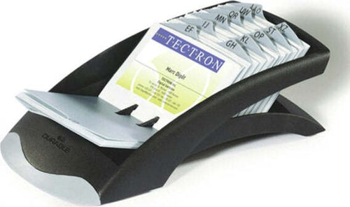 Portabiglietti da visita Visifix Desk Vegas - 100 buste - separatore A-Z - 13 1x6 7x24 5 cm - grigio - Durable Cancelleria e prodotti per ufficio/Archivio ufficio e accessori per scrivania/Accessori da scrivania e archiviazione/Vaschette portacorrispondenza Eurocartuccia - Pavullo, Commerciovirtuoso.it