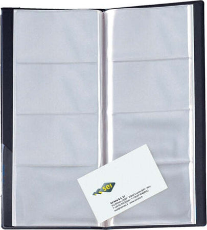 Portabiglietti Eco Visita 16 - 12 5 x 27 5 cm - 128 biglietti - nero - Sei Rota Cancelleria e prodotti per ufficio/Archivio ufficio e accessori per scrivania/Accessori da scrivania e archiviazione/Porta biglietti da visita Eurocartuccia - Pavullo, Commerciovirtuoso.it
