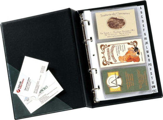 Portabiglietti Minivisita MC 17 - 15x20 5 cm - 120 biglietti - nero - Sei Rota Cancelleria e prodotti per ufficio/Archivio ufficio e accessori per scrivania/Accessori da scrivania e archiviazione/Porta biglietti da visita Eurocartuccia - Pavullo, Commerciovirtuoso.it