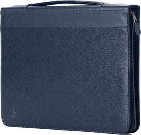 Portablocco Office - con manico - ecopelle - con zip - 28x36 cm - blu - InTempo Cancelleria e prodotti per ufficio/Archivio ufficio e accessori per scrivania/Archivio ufficio/Portablocchi e portamoduli Eurocartuccia - Pavullo, Commerciovirtuoso.it