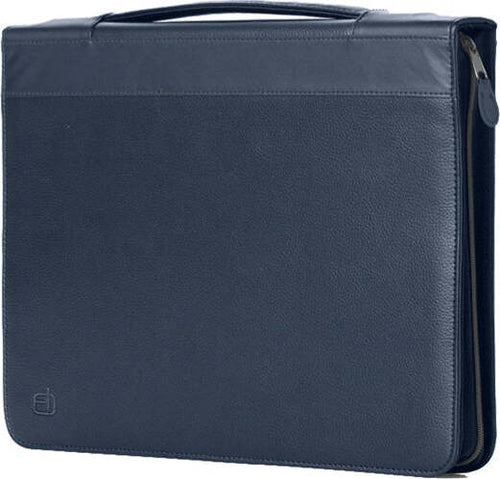 Portablocco Office - con manico - ecopelle - con zip - 28x36 cm - blu - InTempo Cancelleria e prodotti per ufficio/Archivio ufficio e accessori per scrivania/Archivio ufficio/Portablocchi e portamoduli Eurocartuccia - Pavullo, Commerciovirtuoso.it
