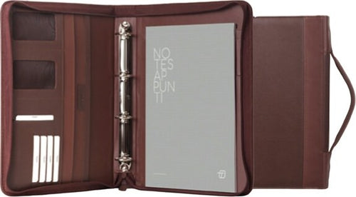 Portablocco Office - con manico - ecopelle - con zip - 28x36 cm - marrone - InTempo Cancelleria e prodotti per ufficio/Archivio ufficio e accessori per scrivania/Archivio ufficio/Portablocchi e portamoduli Eurocartuccia - Pavullo, Commerciovirtuoso.it