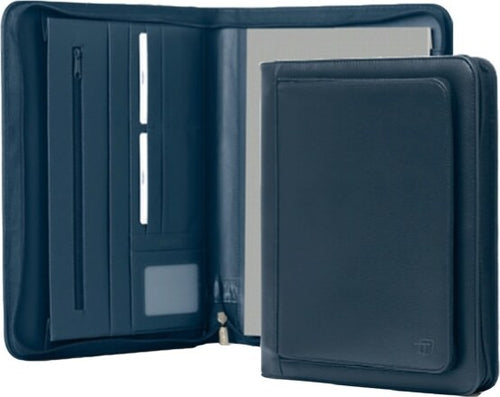 Portablocco Office - ecopelle - con zip - 26x34 cm - blu - InTempo Cancelleria e prodotti per ufficio/Archivio ufficio e accessori per scrivania/Archivio ufficio/Portablocchi e portamoduli Eurocartuccia - Pavullo, Commerciovirtuoso.it