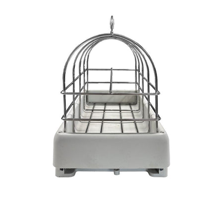 Portabottiglie con carrello estraibile a 6 posti per dispensa colore grigio