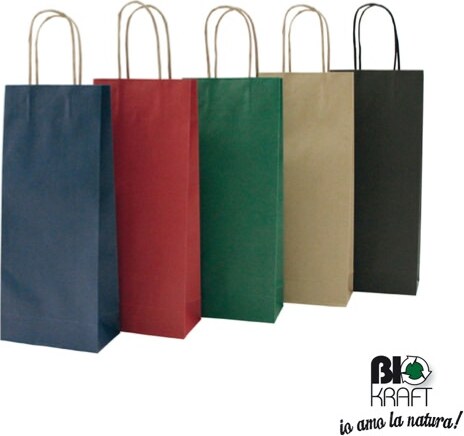 Portabottiglie in carta - maniglie cordino - 14 x 9 x 38cm - nero - conf. 20 sacchetti Casa e cucina/Hobby creativi/Articoli per confezioni regalo/Sacchetti da regalo Eurocartuccia - Pavullo, Commerciovirtuoso.it