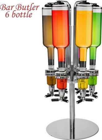 Portabottiglie-Spillatore-Dosatore-Tavolo-Tavola-Birra-Bevande-Alcolici-6-Posti