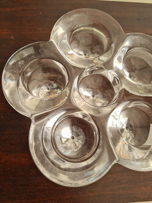 Portacandela con 6 posti in vetro trasparente da 18 cm per interno Casa e cucina/Decorazioni per interni/Candele e portacandele/Candele/Candele a colonna MagiediNatale.it - Altamura, Commerciovirtuoso.it