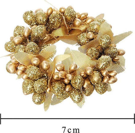 Portacandela decorativo con bacche e foglie oro per decorazioni natalizie, 6 cm Casa e cucina/Decorazioni per interni/Candele e portacandele/Candele/Candele a colonna MagiediNatale.it - Altamura, Commerciovirtuoso.it