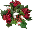 Portacandela decorativo con rose e perle per decorazioni natalizie Casa e cucina/Decorazioni per interni/Candele e portacandele/Candele/Candele a colonna MagiediNatale.it - Altamura, Commerciovirtuoso.it