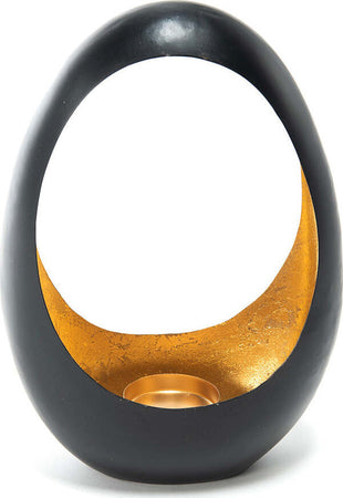 Portacandela in metallo a forma di Foglia, interno Oro, decorazione da 21 x 10 x h 29 cm Casa e cucina/Decorazioni per interni/Candele e portacandele/Candele/Candele a colonna MagiediNatale.it - Altamura, Commerciovirtuoso.it