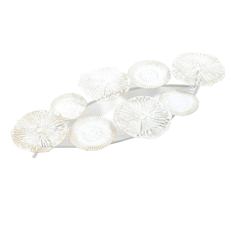 Portacandela in metallo decorazione natalizia centritavola elegante 52 cm