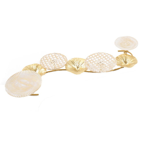 Portacandela in metallo decorazione natalizia centritavola elegante 58 cm