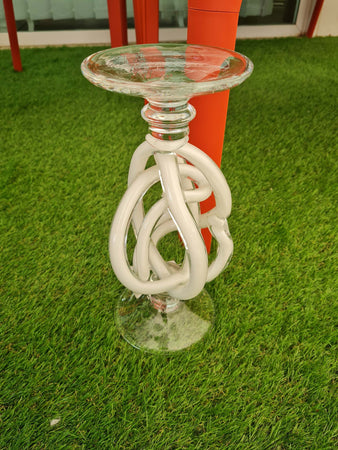 Portacandela intrecciato bianco con base per lumini da 29 cm Casa e cucina/Decorazioni per interni/Candele e portacandele/Candele/Candele a colonna MagiediNatale.it - Altamura, Commerciovirtuoso.it