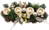 Portacandela natalizia centrotavola decorazione per interno con ghirlande da 35 cm Casa e cucina/Decorazioni per interni/Candele e portacandele/Candele/Candele a colonna MagiediNatale.it - Altamura, Commerciovirtuoso.it