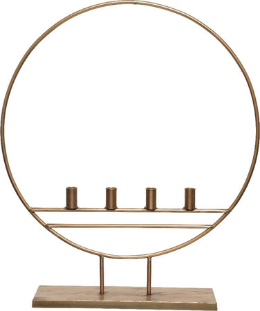 Portacandela Oro con quattro Basi per lumini candelabro con cerchio da 76 cm Casa e cucina/Decorazioni per interni/Candele e portacandele/Candele/Candele a colonna MagiediNatale.it - Altamura, Commerciovirtuoso.it