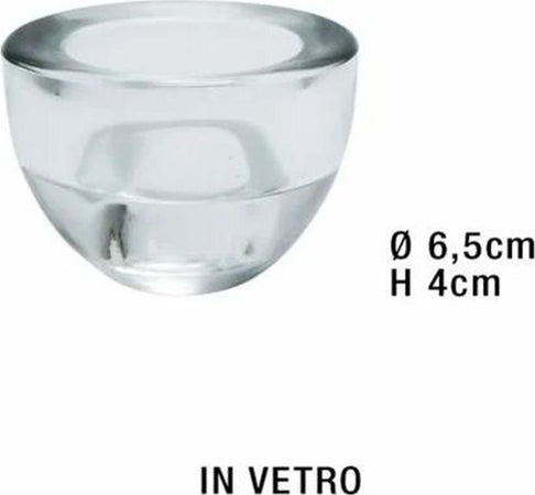 Portacandela tondo in vetro trasparente per candela e tealight elegante Casa e cucina/Decorazioni per interni/Candele e portacandele/Portacandele/Portacandele a colonna Decor Space - Altamura, Commerciovirtuoso.it