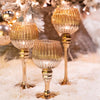 Calice decorativo Varanasi natalizio in Vetro color Marrone Set 3