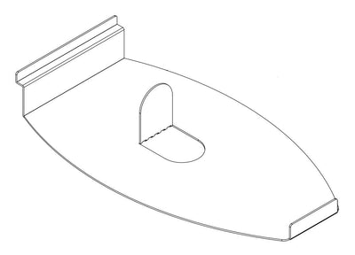 Portacasco colore alluminio per pannello dogato cm. 40x23,5