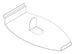 Portacasco colore alluminio per pannello dogato cm. 40x23,5
