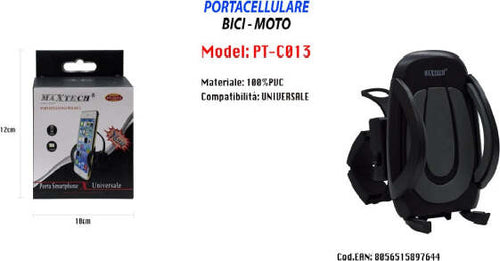 Portacellulare-Bici-Moto-Universale-Per-Smartphone-Ipad-Navigatore-Maxtech-Pt-c013