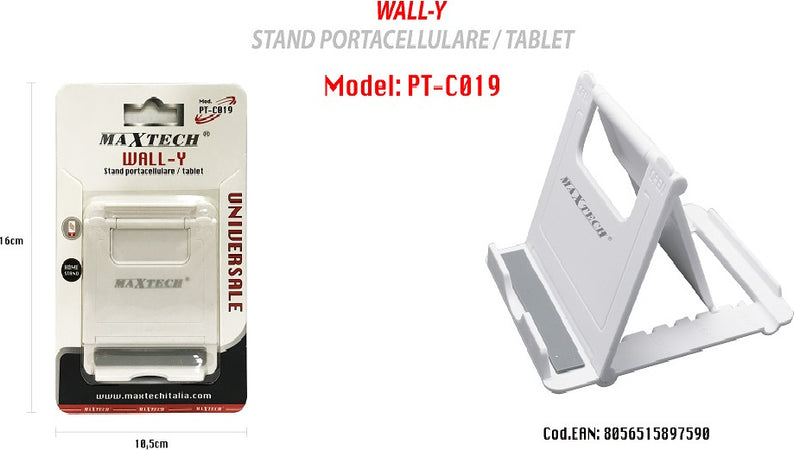 Portacellulare Stand Cellulari Tablet Supporto Universale Tavolo Maxtech Pt-c019 Accessori Ipad e Tablet Trade Shop italia - Napoli, Commerciovirtuoso.it
