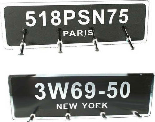 PORTACHIAVI IN METALLO CON EFFETTO SPECCHIO 2 FANTASIE PARIGI NEW YORK  Trade Shop italia - Napoli, Commerciovirtuoso.it