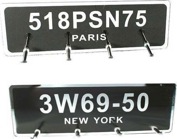 Portachiavi-In-Metallo-Con-Effetto-Specchio-2-Fantasie-Parigi-New-York