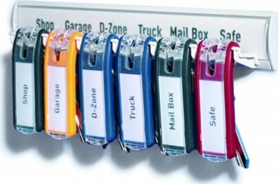 Portachiavi Key Clip - colori assortiti - Durable - conf. 6 pezzi Fai da te/Sicurezza e protezione/Lucchetti e cerniere/Lucchetti con chiave Eurocartuccia - Pavullo, Commerciovirtuoso.it