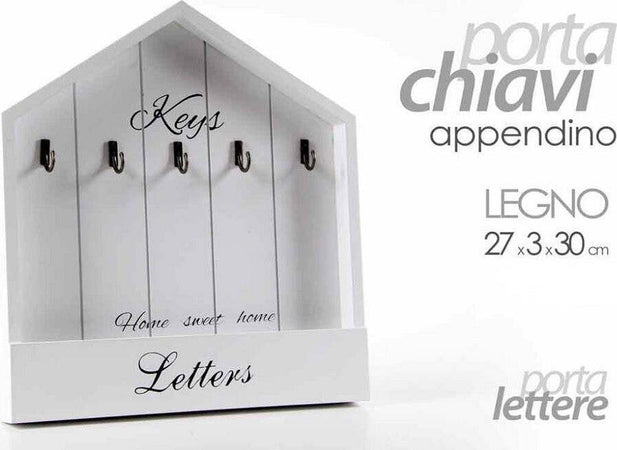 Portachiavi Lettere Posta Appendino Tavolo Da Parete Muro Legno 27x3x30cm 715358 Auto e Moto/Articoli regalo e merchandising/Portachiavi Trade Shop italia - Napoli, Commerciovirtuoso.it