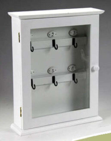 Portachiavi Parete Appendino 6 Ganci 31x25x7cm In Legno Bianco Anta Vetro 660832 Casa e cucina/Arredamento/Ingresso/Portachiavi da parete Trade Shop italia - Napoli, Commerciovirtuoso.it
