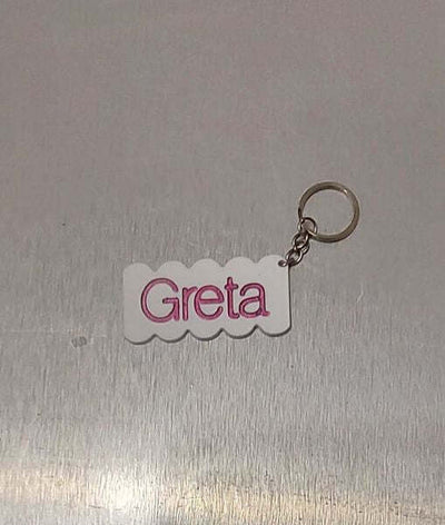 PORTACHIAVI PERSONALIZZATO CON NOME IN PLEXIGLASS BIANCO NOME COLORATO